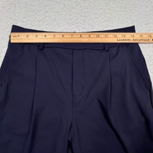 NWT Halara Pants Medium Wide Leg Pleated Stretch Side Pocket Athleisure Blue - Picture 4 of 13